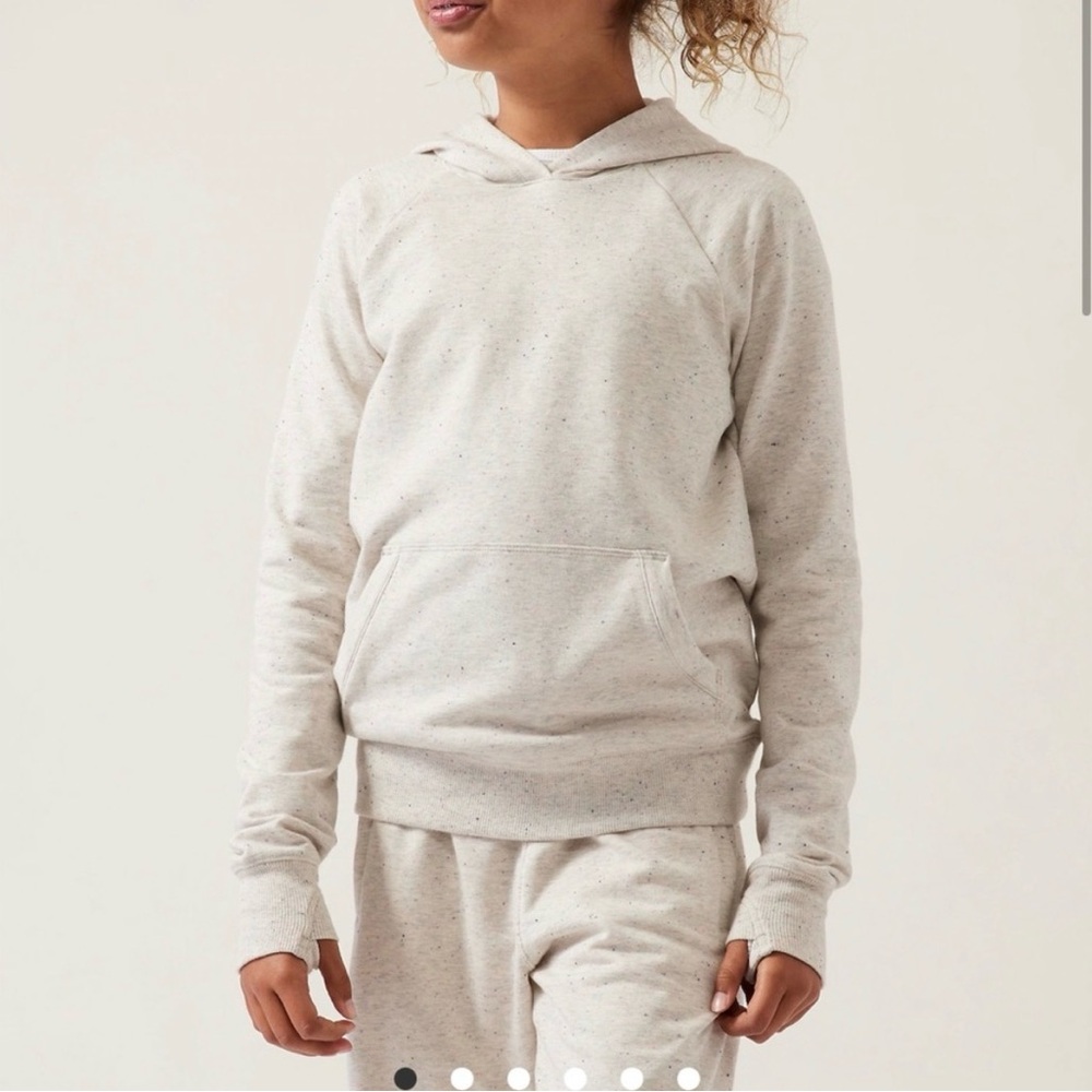 Athleta Kids Cream Hoodie Sweatshirt